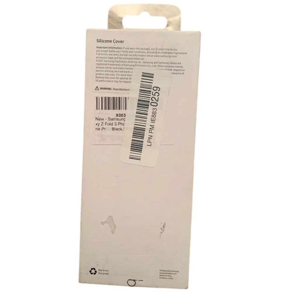 NWT SAMSUNG GALAXY Z FOLD3 5G SILICONE‎ COVER MATTE BLACK